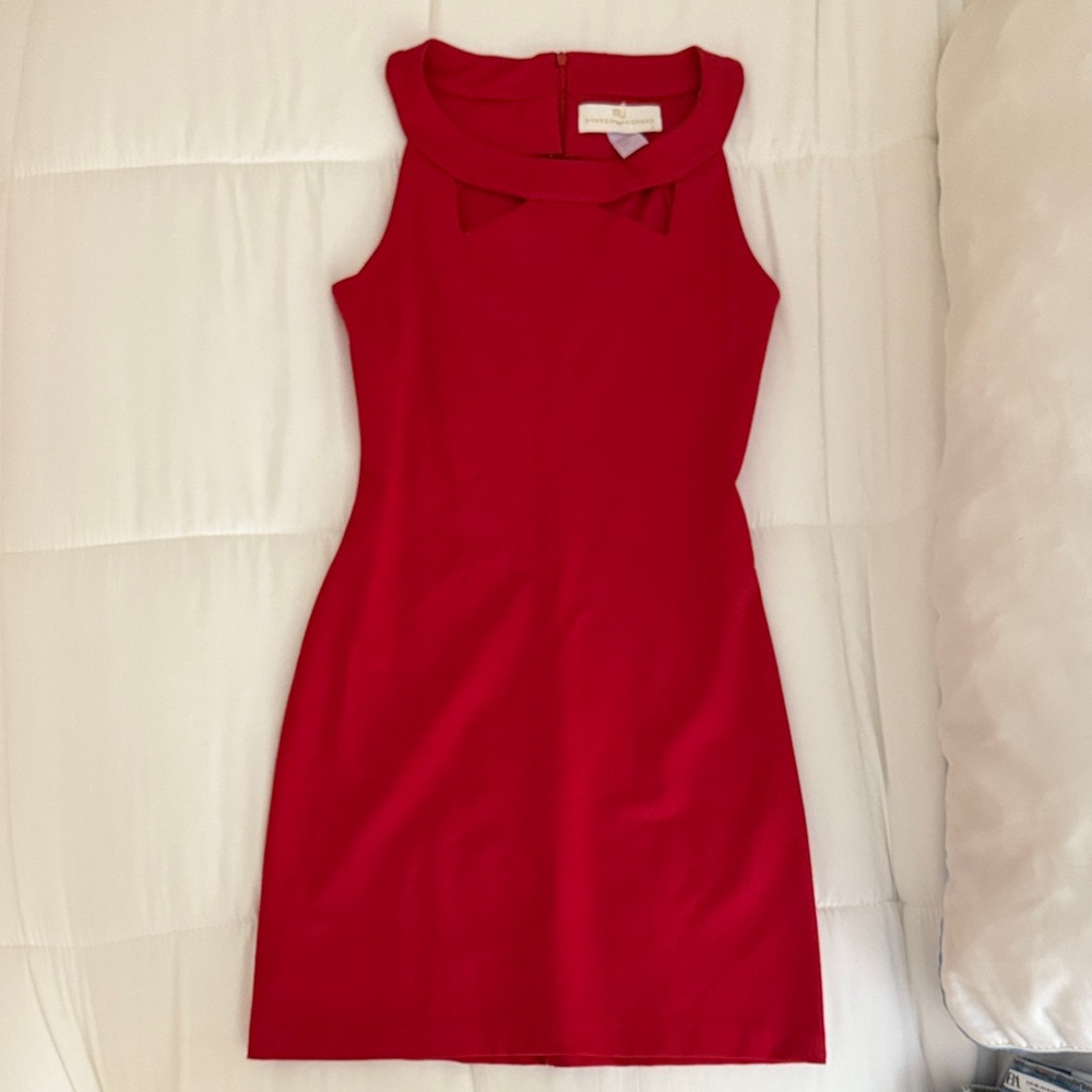 Amanda Uprichard Red Sleeveless Mini Dress